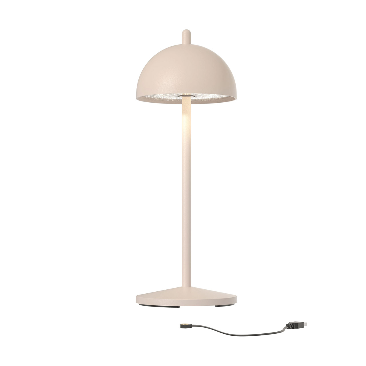 Table lamp LED 30 cm dimmable sand, Lampe, Tischlampe, Lampenschirm
