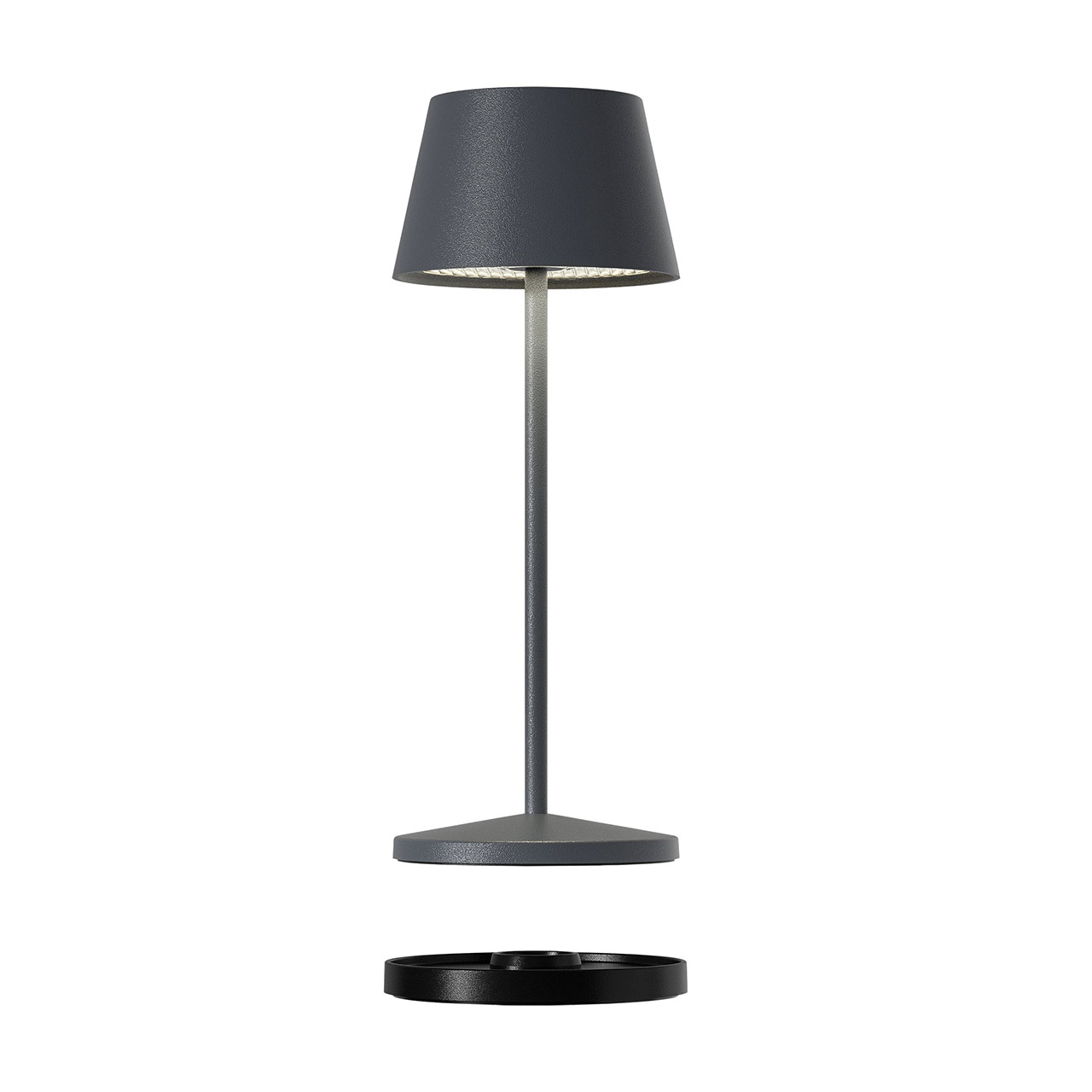 Table lamp LED 20 cm dimmable anthracite, Lampe, Lampenschirm, Tischlampe