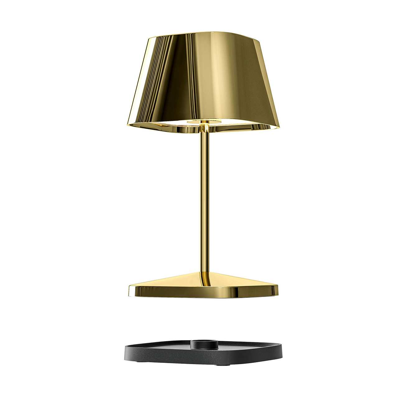 Table Lamp LED 20 cm dimmable gold, Lampe, Tischlampe, Lampenschirm