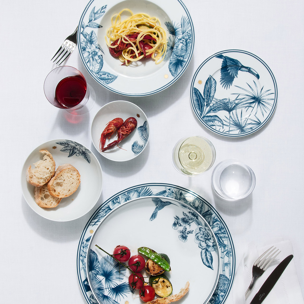 Platzteller 32 cm, Präsentation des Essens, Brunch, Teller, Mahlzeit, Gabel