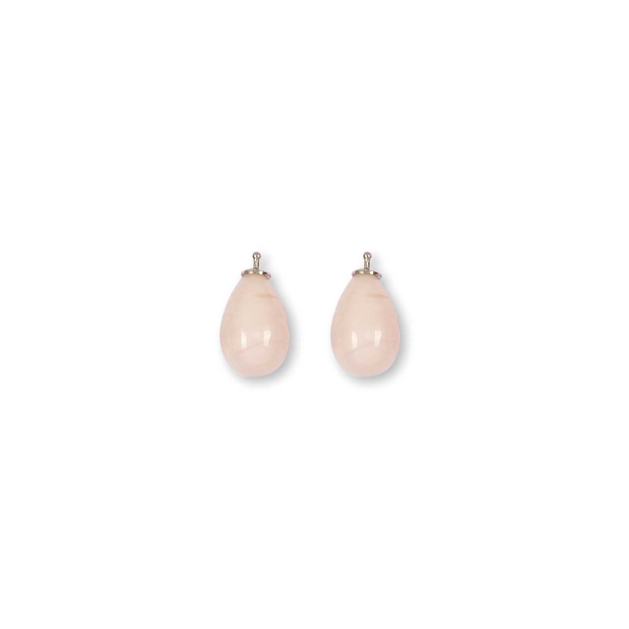 Einhängerpaar 24 beige Sterlingsilber 925 silber