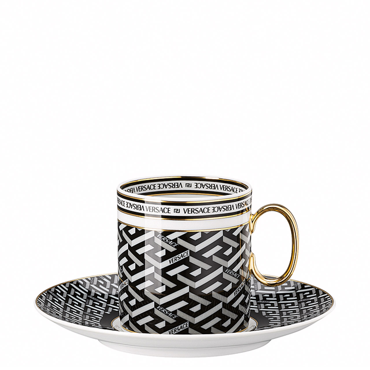Coffee Cup w. Saucer 0.23 l black, Untertasse, Tasse