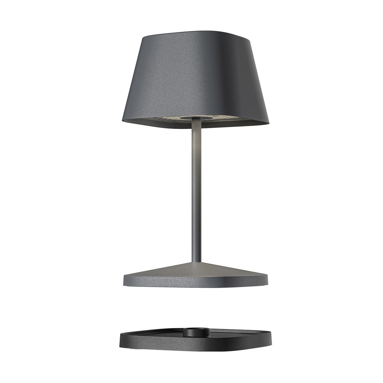 Table Lamp LED 20 cm dimmable anthracite, Lampe, Lampenschirm, Tischlampe