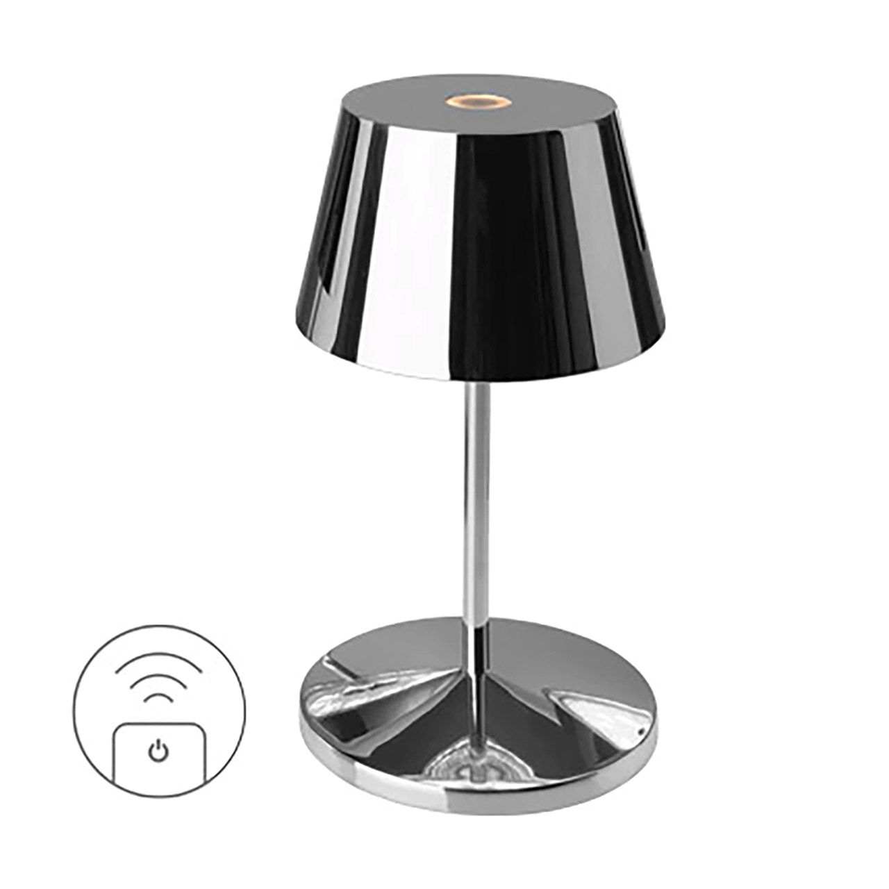 Table lamp LED 20 cm dimmable chrom, Lampe, Tischlampe, Lampenschirm