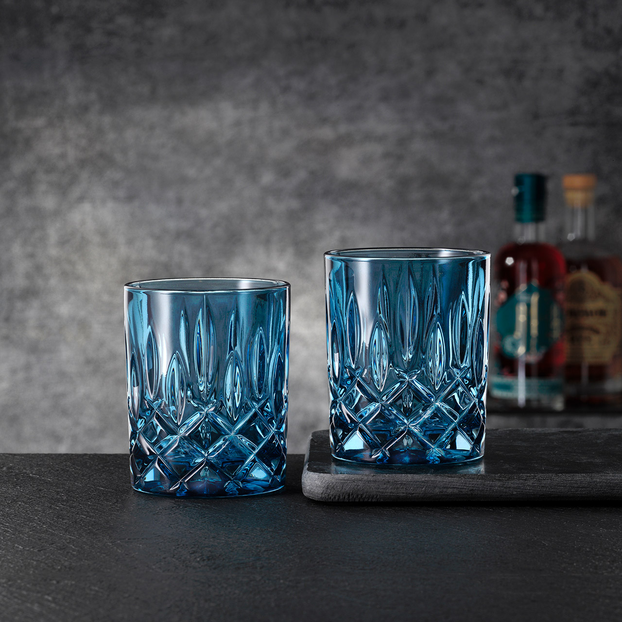 Whiskey mug set 2 pieces vintage blue, Glas, Tasse, Töpferei, Krug