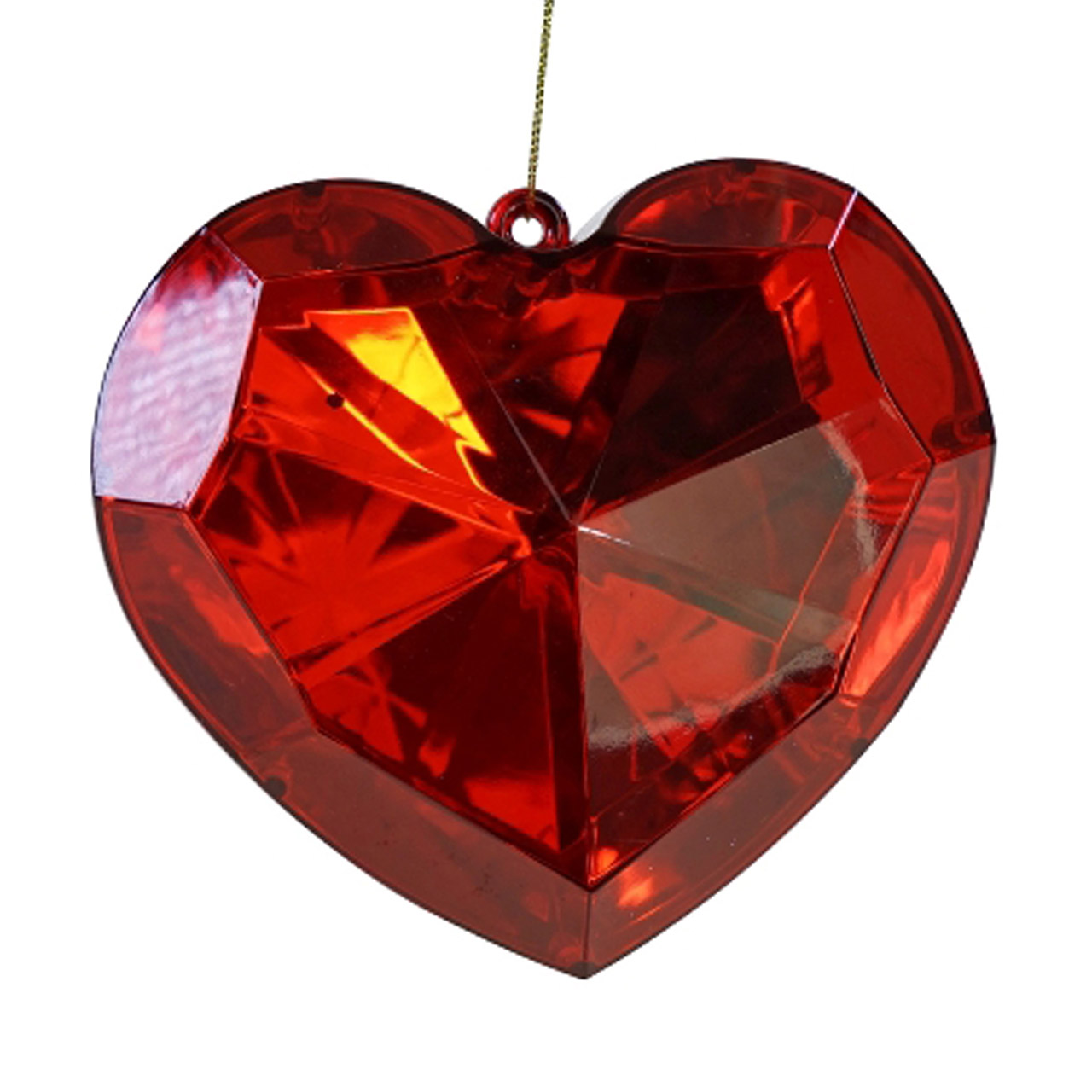 Christmas tree decoration diamond heart acrylic red, Zubehor, Edelstein, Schmuck