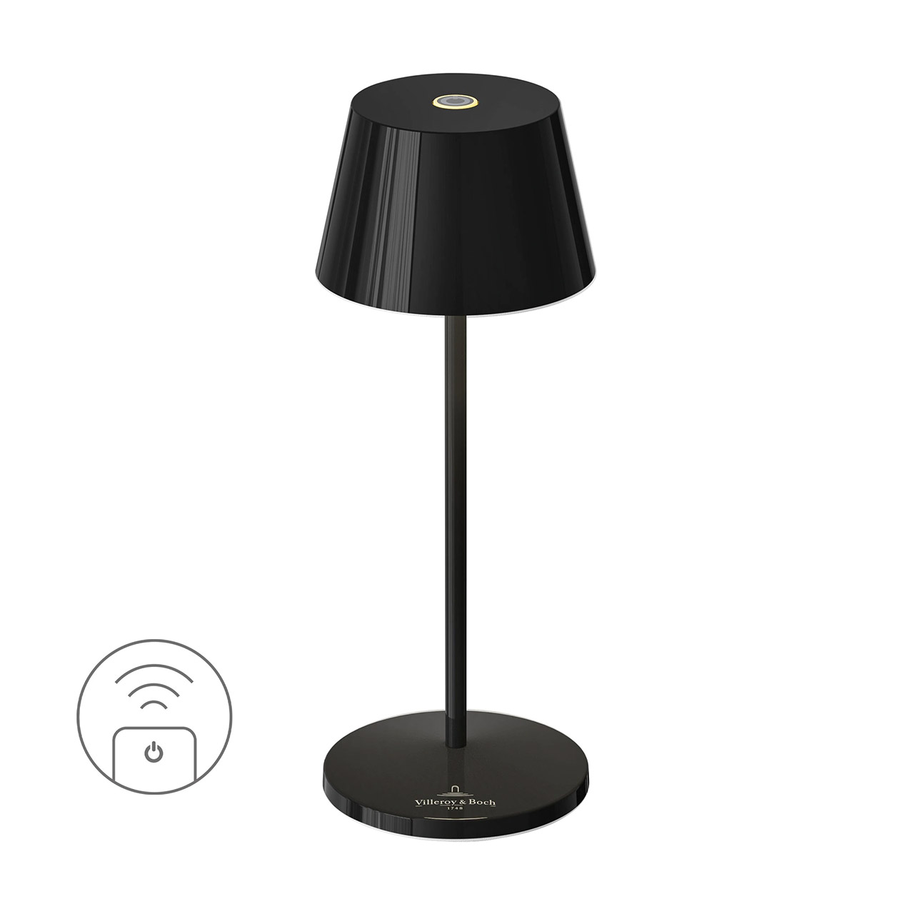 Table lamp LED 20 cm dimmable black ceramic, Lampe, Lampenschirm, Tischlampe