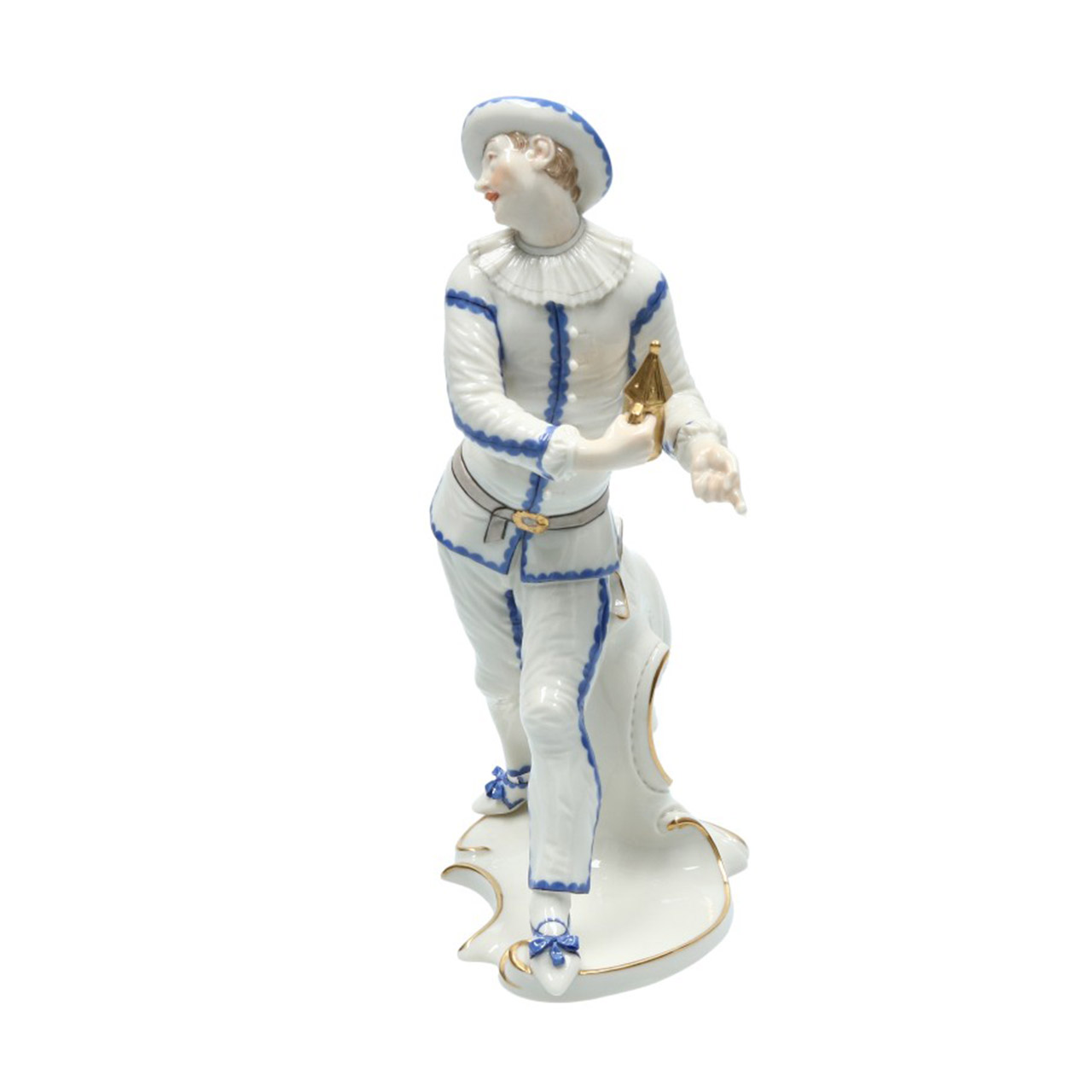 Nymphenburg, Pierrot B3 grauer Gürtel, Figur, Porzellan, Töpferei, Person, Schuh