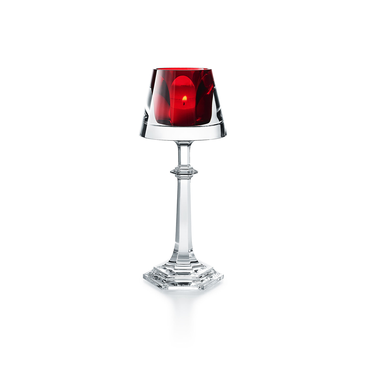 Candlestick 32 cm red number. edition, Glas