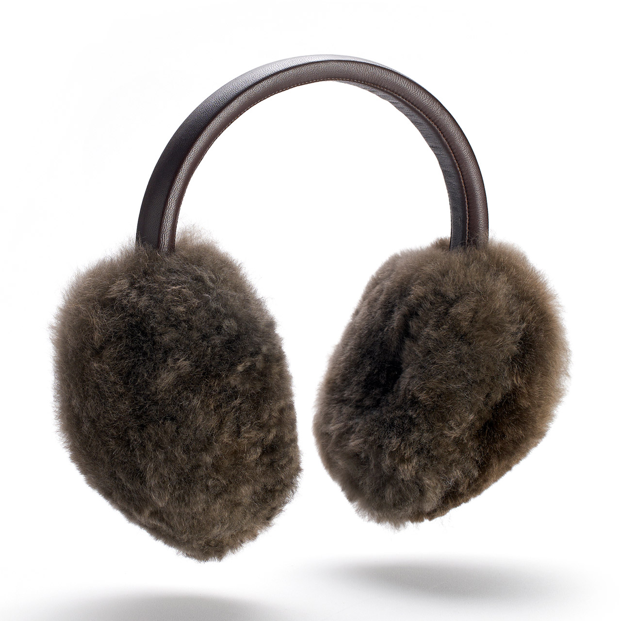 Earmuffs Alpaca fur dark champagne, Bekleidung, Pelz
