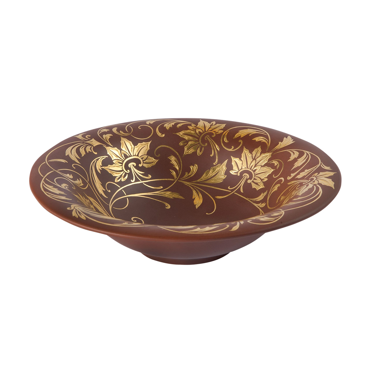 Floral Gold Vine Bowl, Schale, Suppenschüssel, Töpferei, Teller