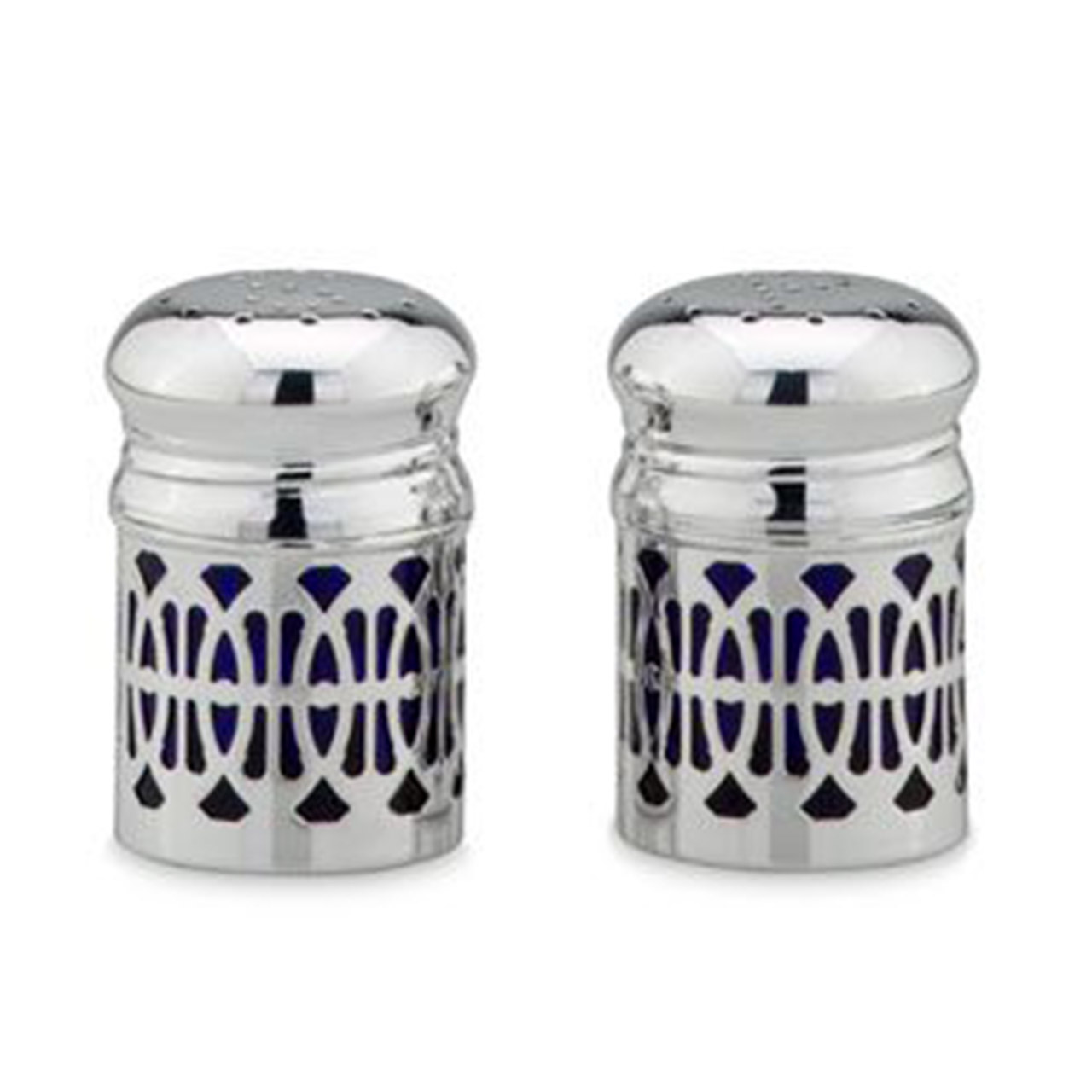 Salt and pepper shakers blue 6 cm silver-plated, Flasche, Shaker
