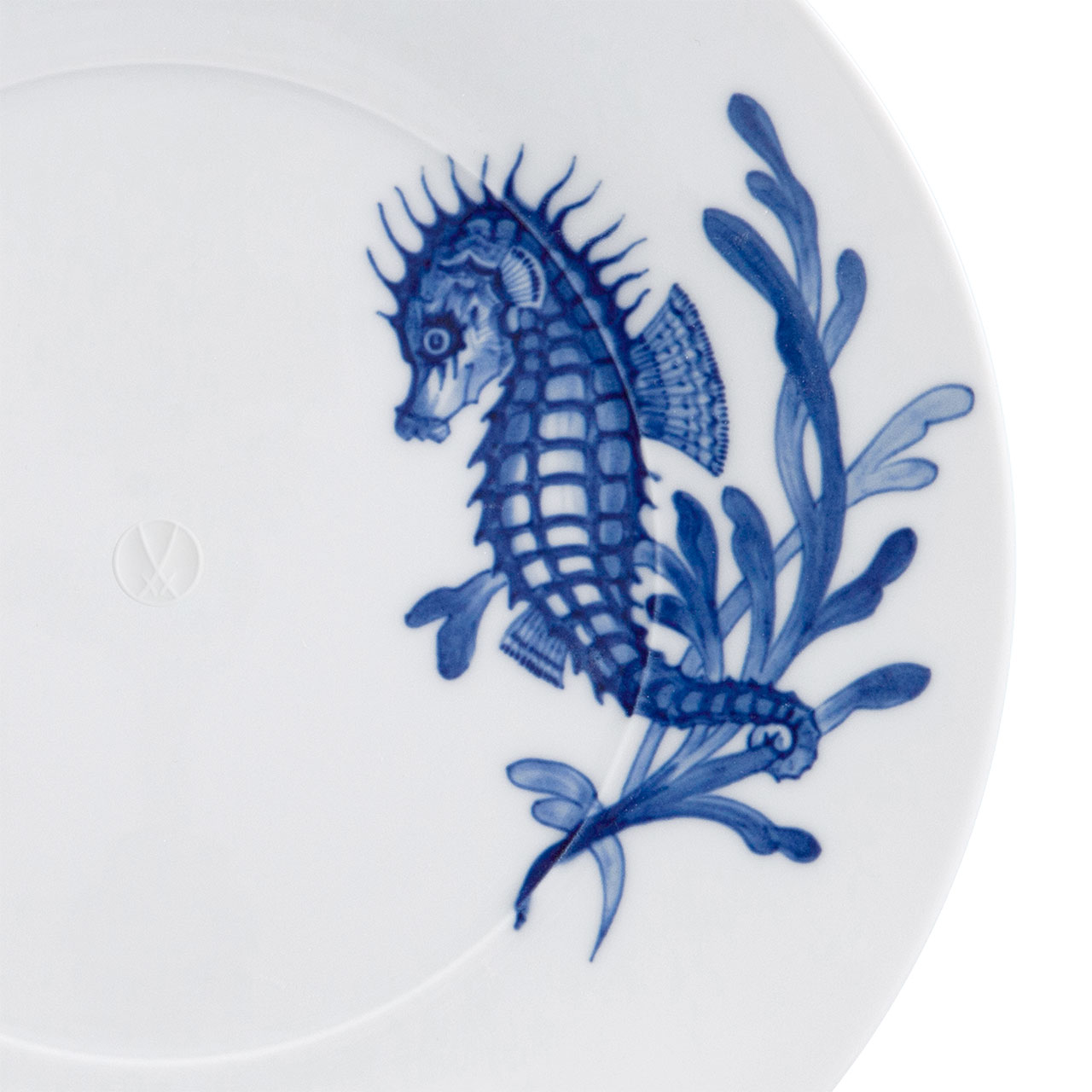 Plate flat  22.5 cm motif seahorse