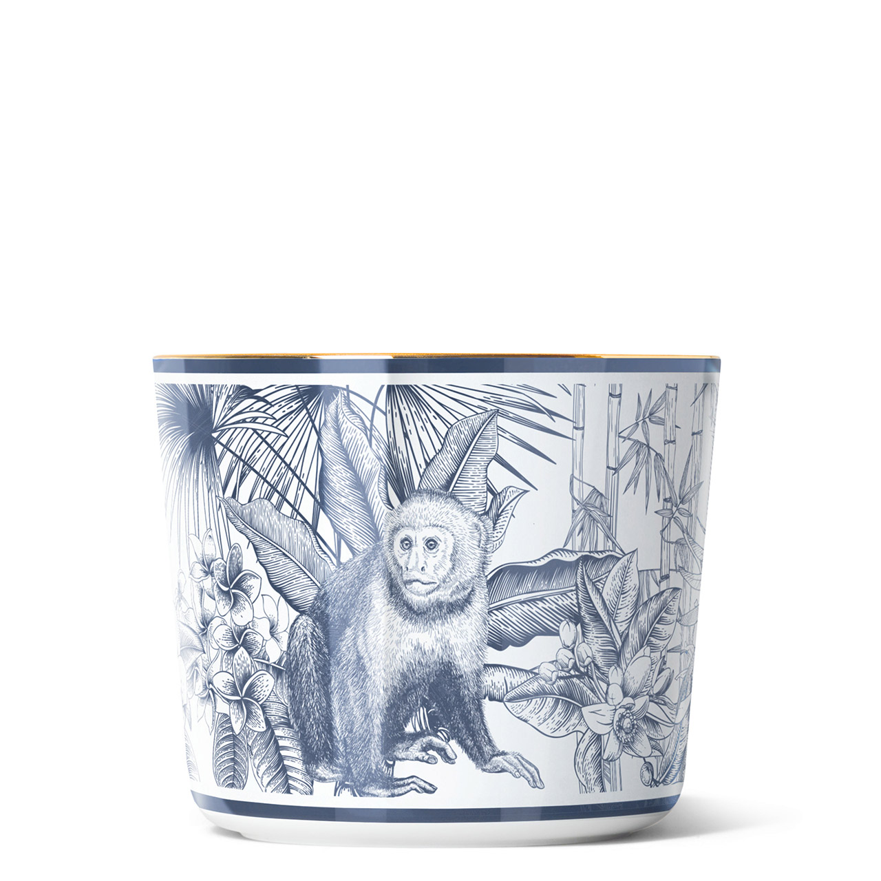 Champagne goblet Paraiso Blue Monkey, Kunst, Porzellan, Töpferei, Affe, Wildtiere