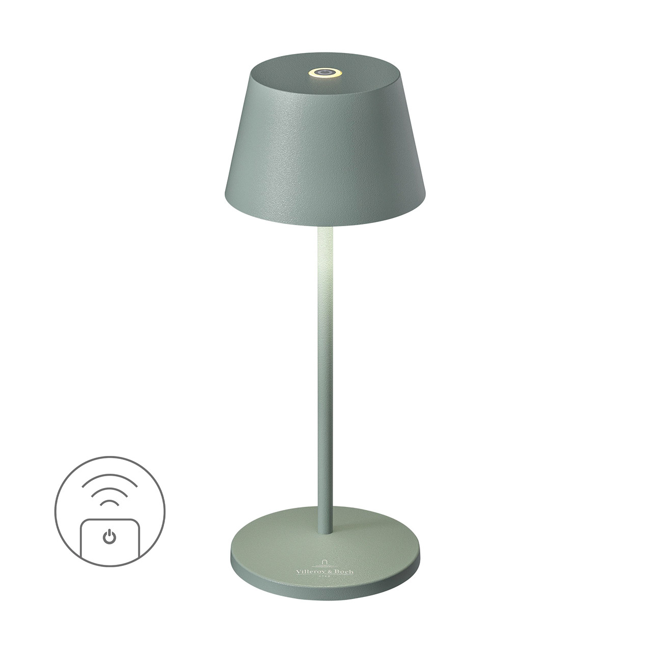Table lamp LED 20 cm dimmable olive green, Lampe, Lampenschirm, Tischlampe