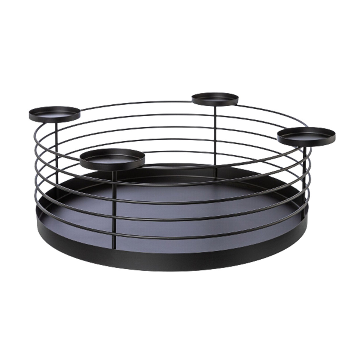 Advent wreath 40 cm black, Leuchter, Lampe