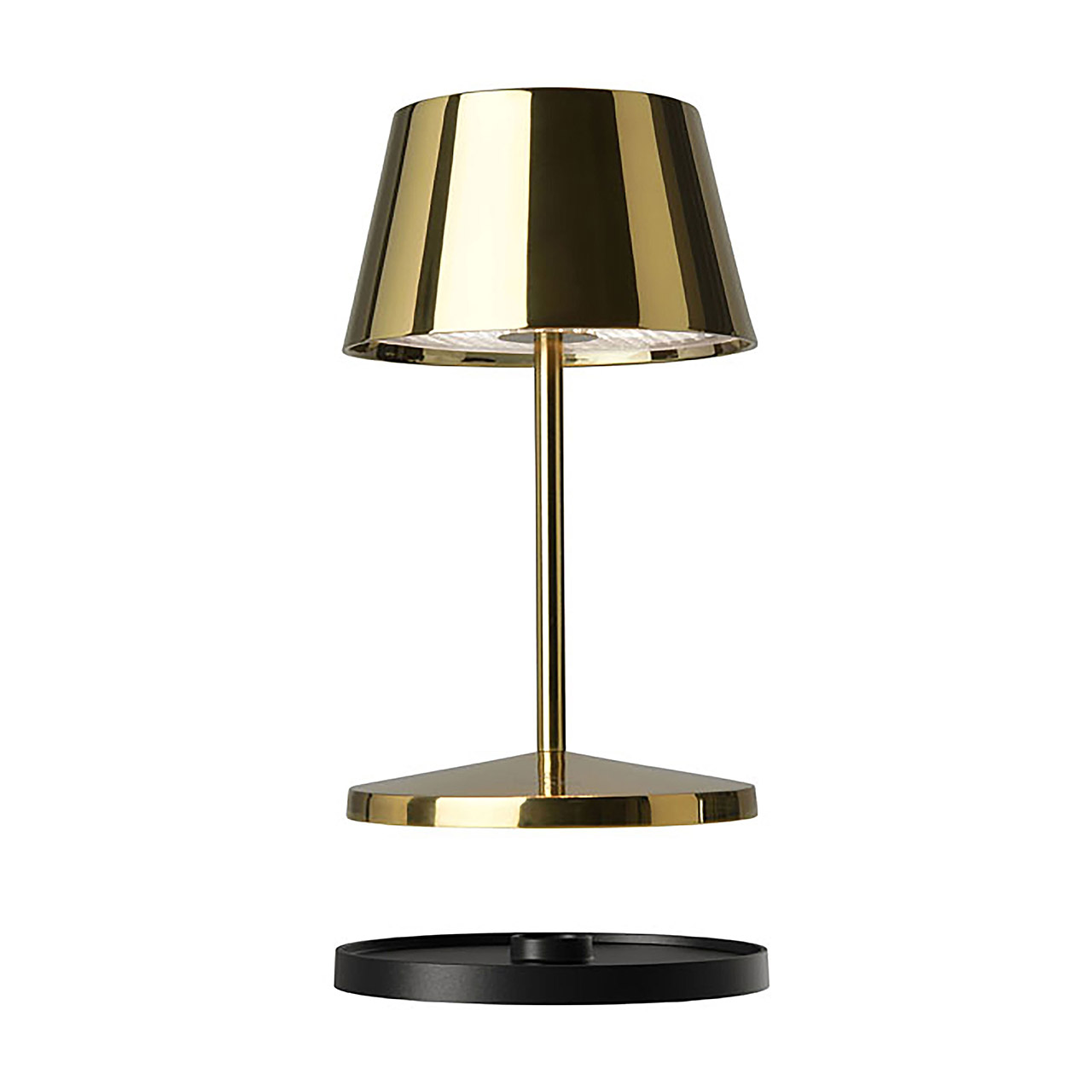 Table lamp LED 20 cm dimmable gold, Lampe, Tischlampe, Lampenschirm