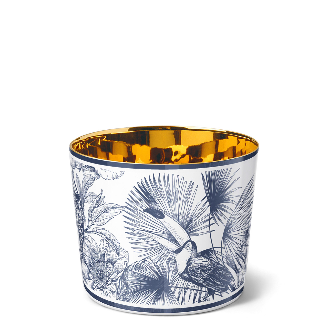 Champagne goblet Paraiso Blue Leopard, Kunst, Porzellan, Töpferei, Tasse, Zubehör