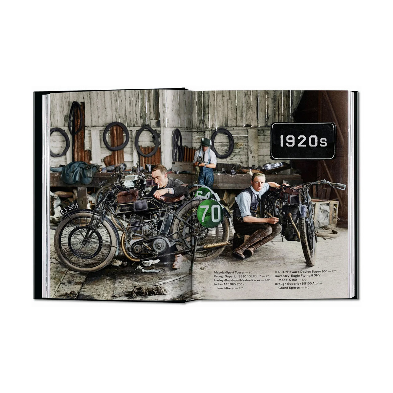 Coffee Table Book Motorcycles. 45th Ed., Sprach, Person, Erwachsener, Männlich, Mann