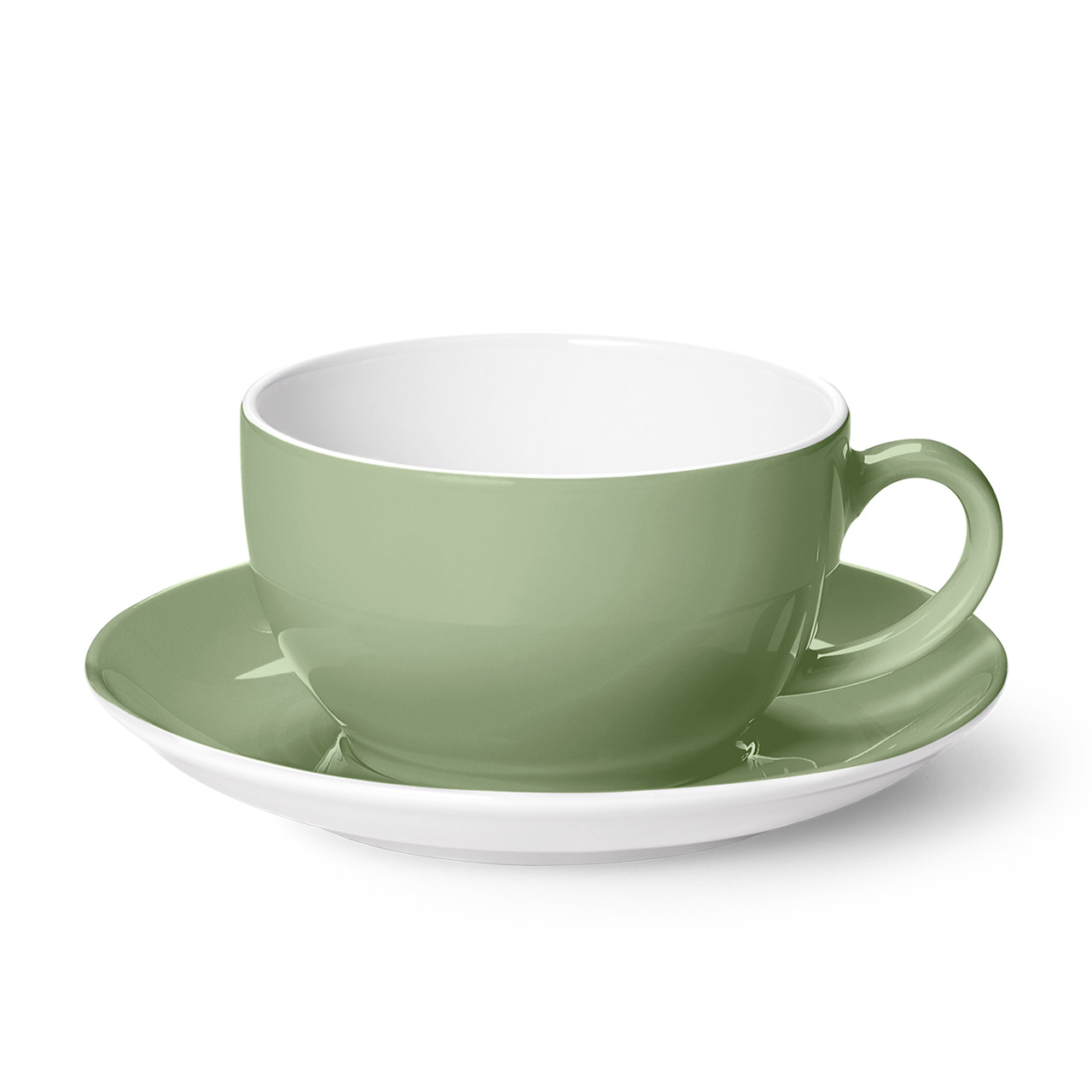 Dibbern 'Solid Color khaki', Kaffeetasse m. U. 0,25 l, Untertasse, Tasse