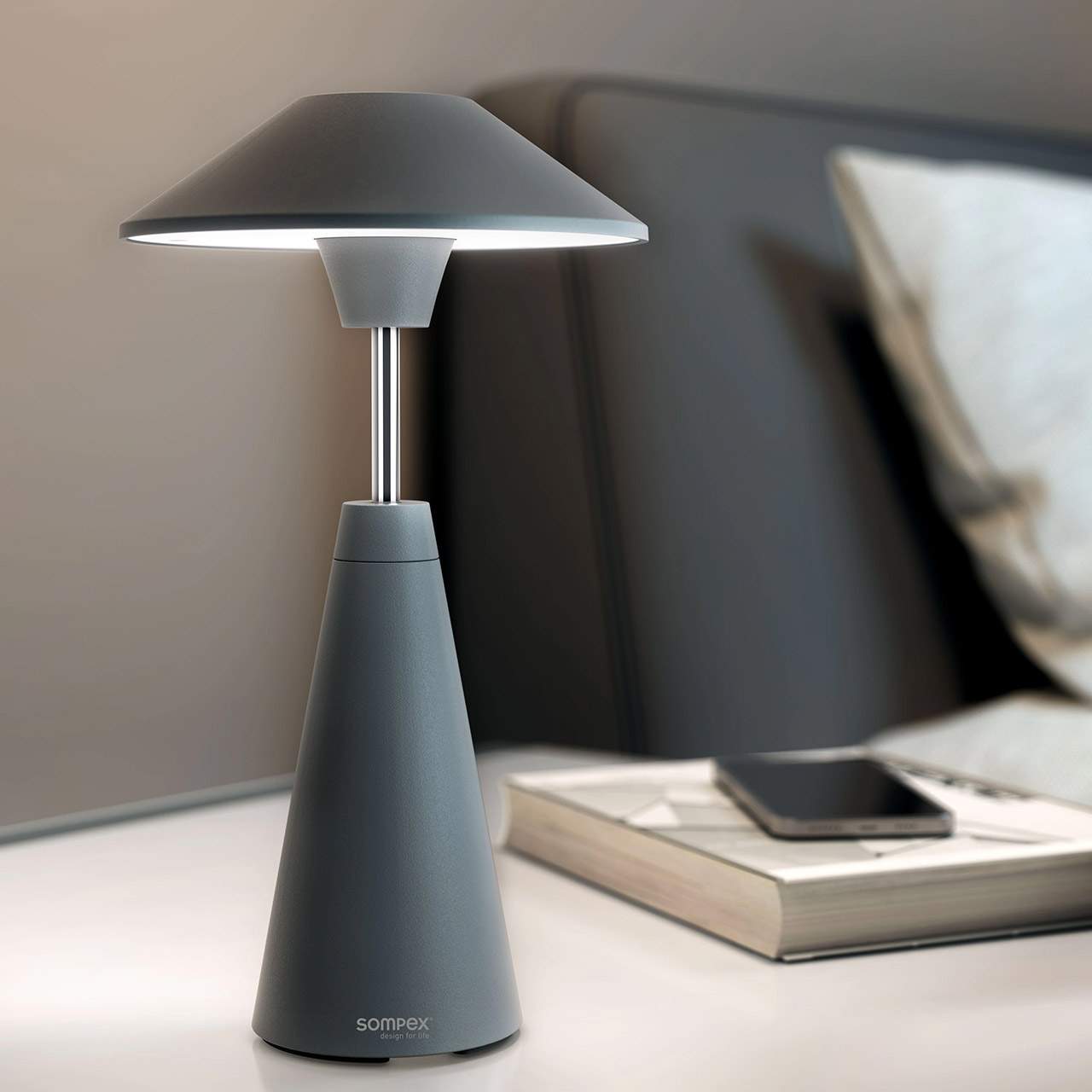 Table lamp LED 30.5 cm dimmable anthracite, Lampe, Elektronik, Handy, Telefon