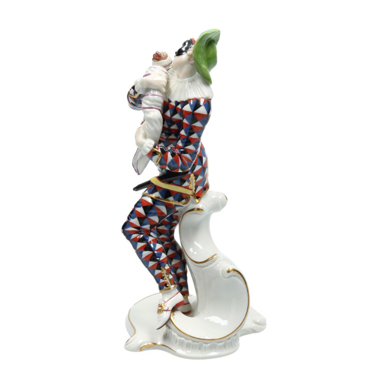 Mezzetino green hat, Figur, Porzellan, Töpferei, Puppe, Spielzeug