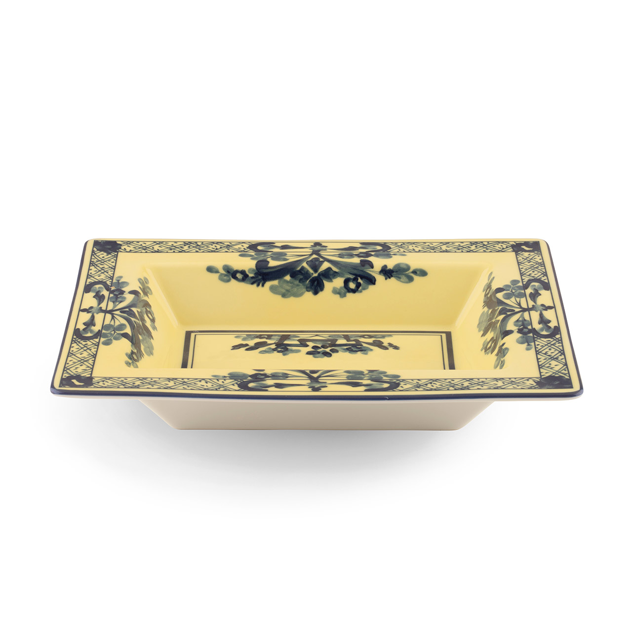 Bowl rectangular 15x19 cm citrine, Kunst, Porzellan, Töpferei