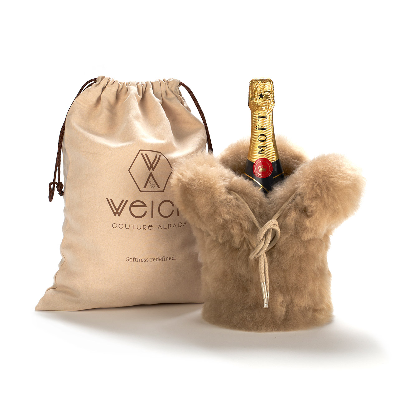 Bottle Cooler taupe, Tasche