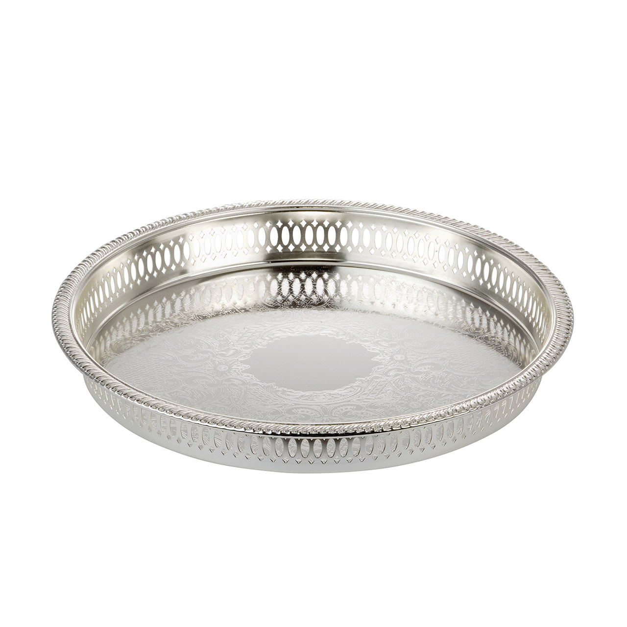 Gallery tray 28 cm silver-plated, Sinken, Tablett