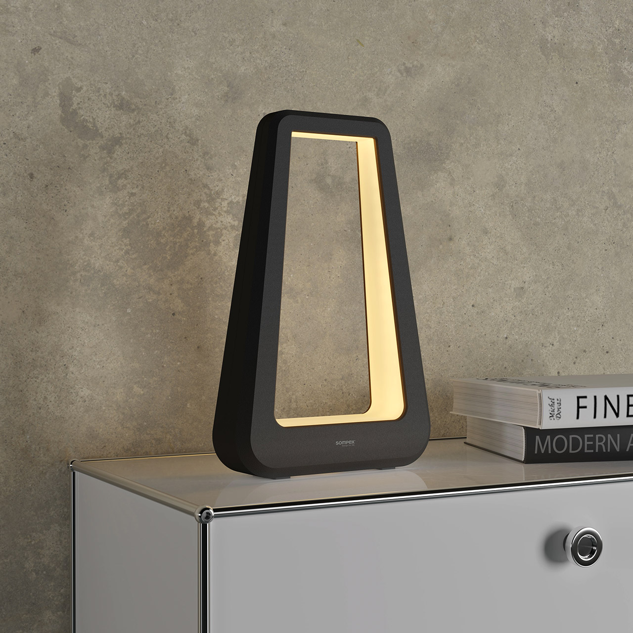 Table Lamp LED 33.4 cm dimmable black, Lampe