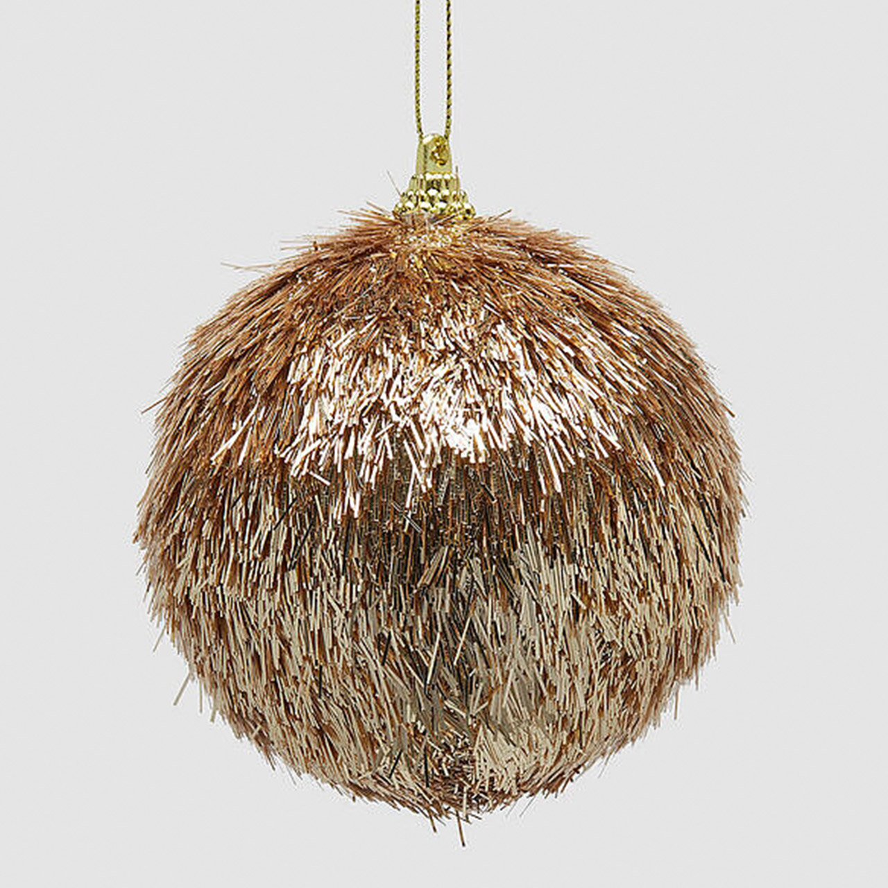Christmas tree bauble fur 8 cm gold, Leuchter, Lampe