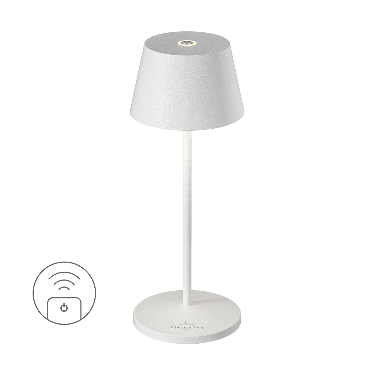 Table lamp LED 20 cm dimmable white, Lampe, Lampenschirm, Tischlampe
