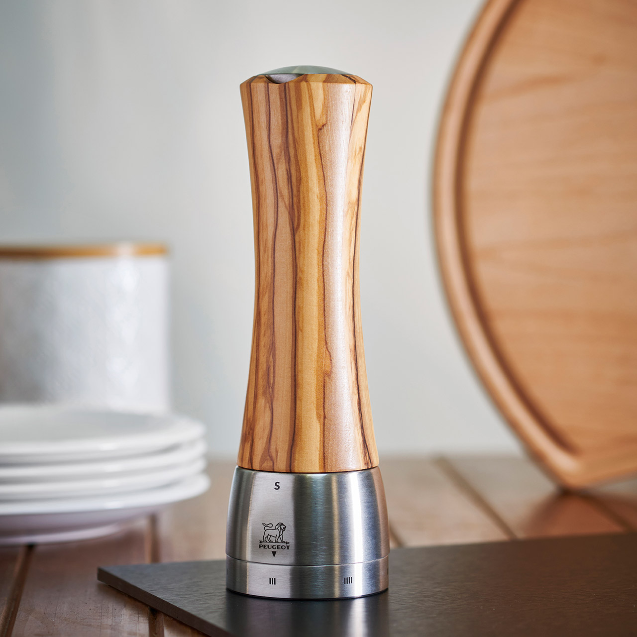 Salt Mill 21 cm Olive wood/Stainless steel, Lampe, Töpferei