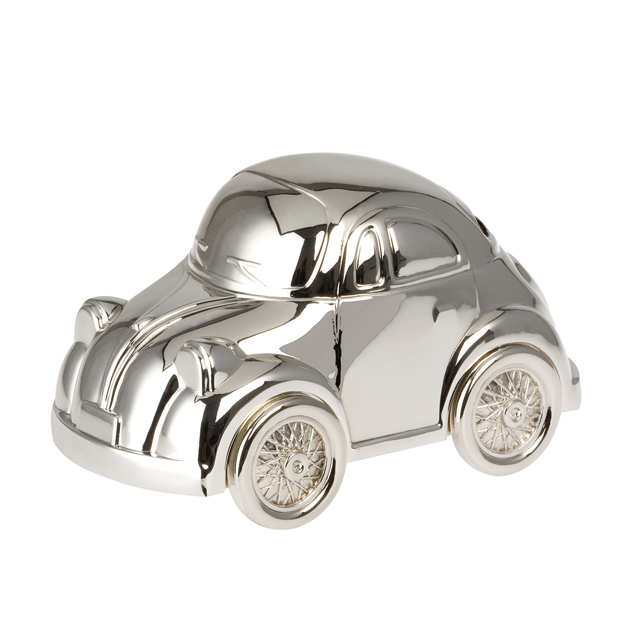 Bauer jun., Spardose Auto H: 6,5cm   versilbert, Maschine, Rad, Auto, Transport, Fahrzeug
