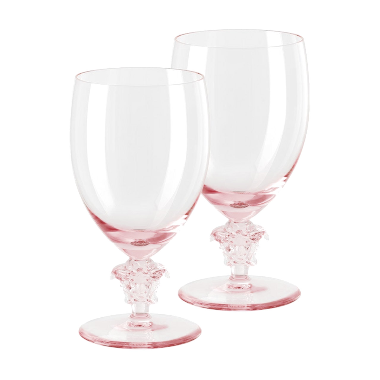 Rosenthal Meets Versace 'Medusa Lumiere 2nd Edition', Rose, GK 2 Wasser, Glas, Kelch, Schnaps, Wein, Weinglas