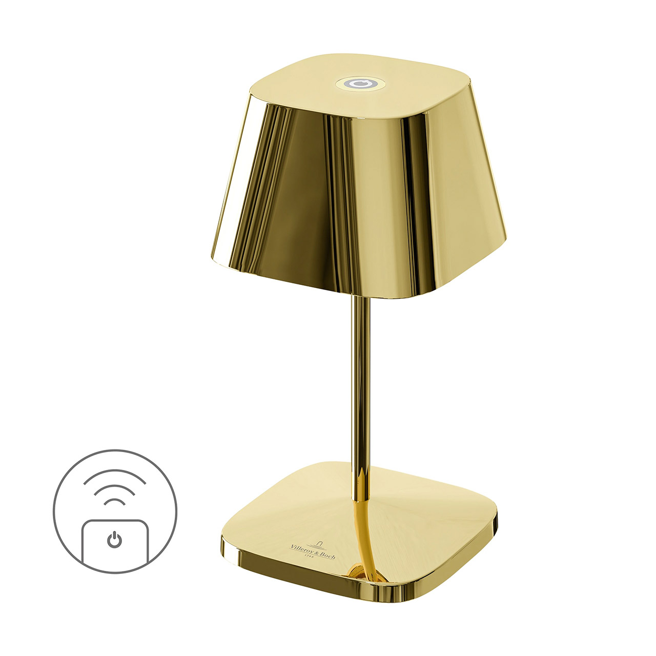 Table Lamp LED 20 cm dimmable gold, Lampe, Tischlampe, Lampenschirm