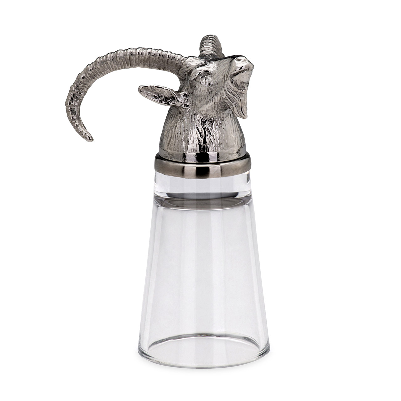 Shot glass Capricorn 4 cl glass/stainless steel, Sinken, Waschbeckenhahn