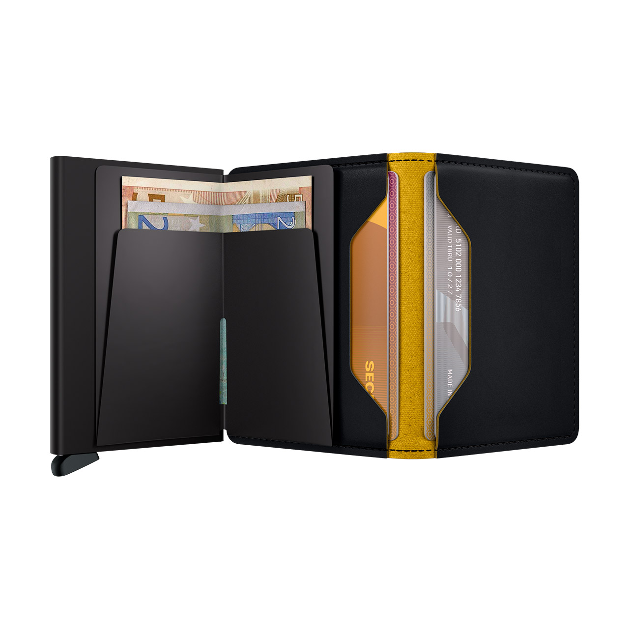 Slimwallet Matte Black & Ochre, Zubehor, Geldbörse