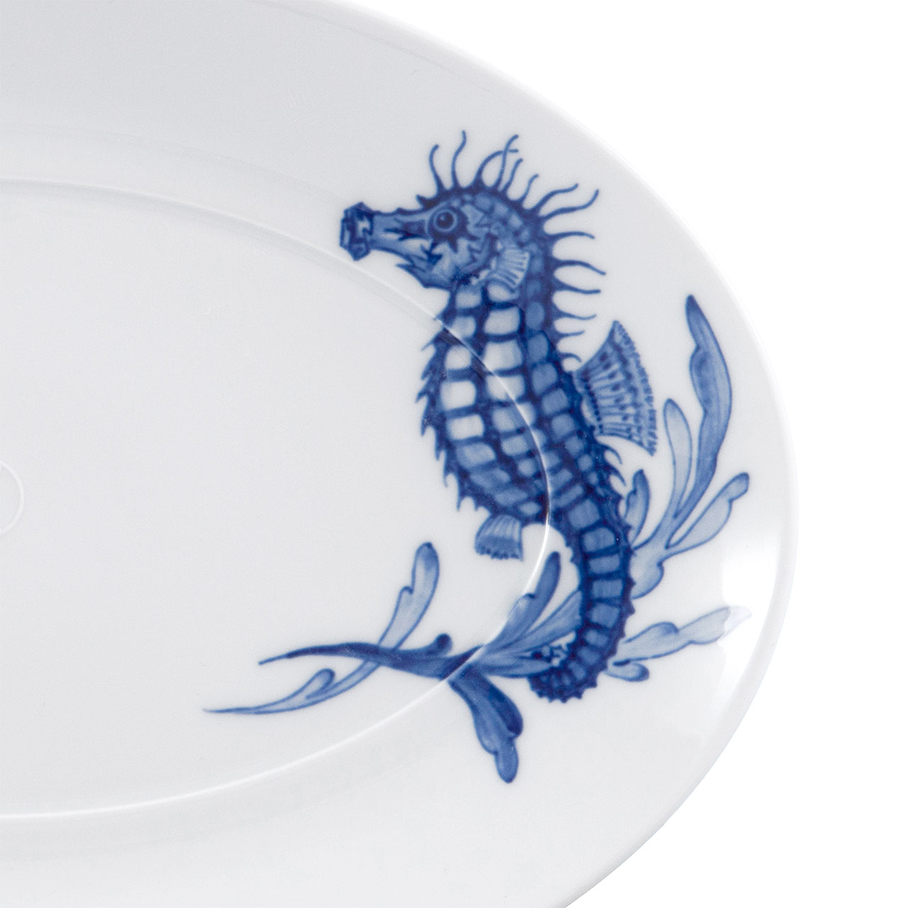 Platter oval 25 cm motif seahorse