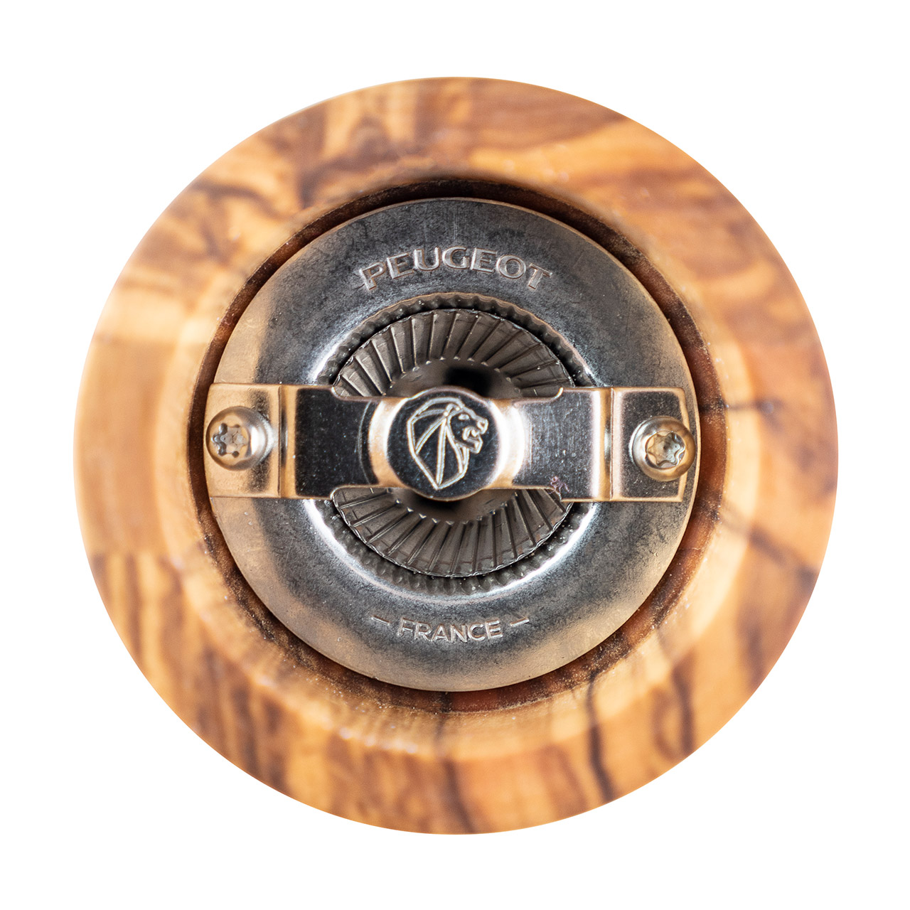 Salt Mill 18 cm Olive Wood, Bronze, Maschine, Rad