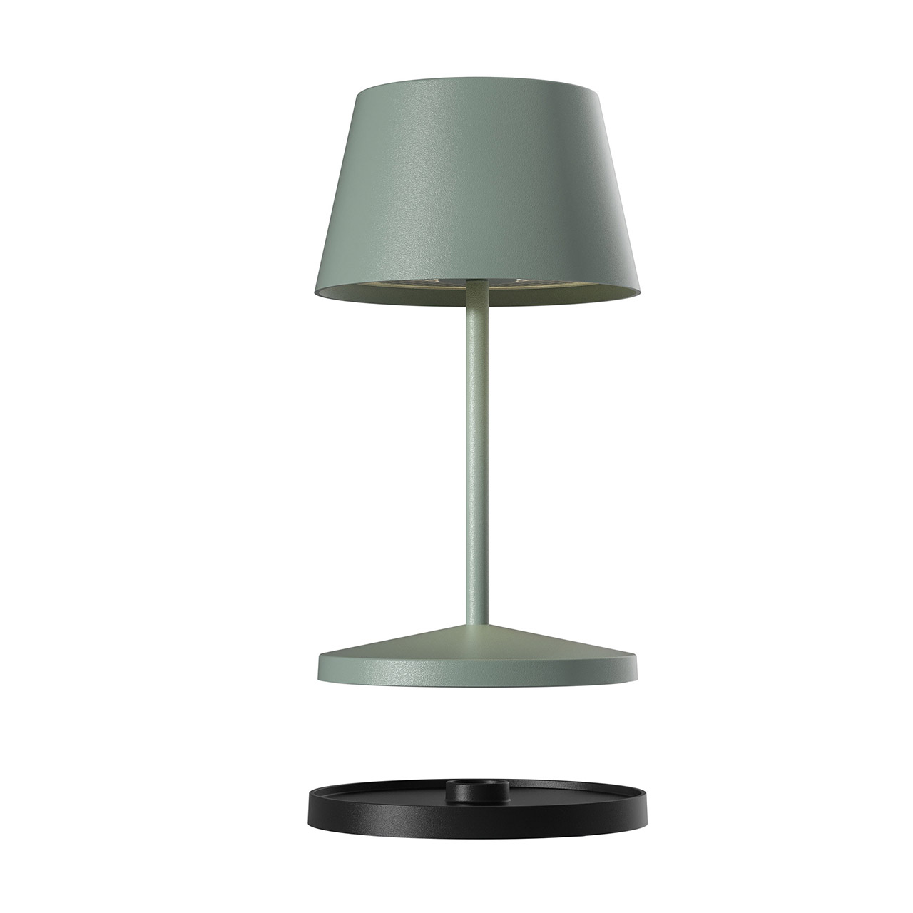 Table lamp LED 20 cm dimmable olive green, Lampe, Tischlampe, Lampenschirm
