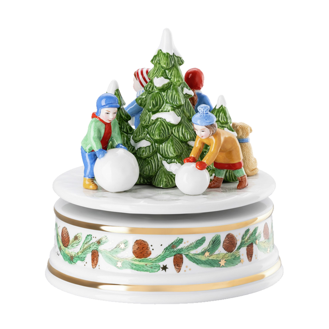 Musical box XXl “Oh, come, little children”, Figur, Porzellan, Geburtstagstorte, Kind, Person