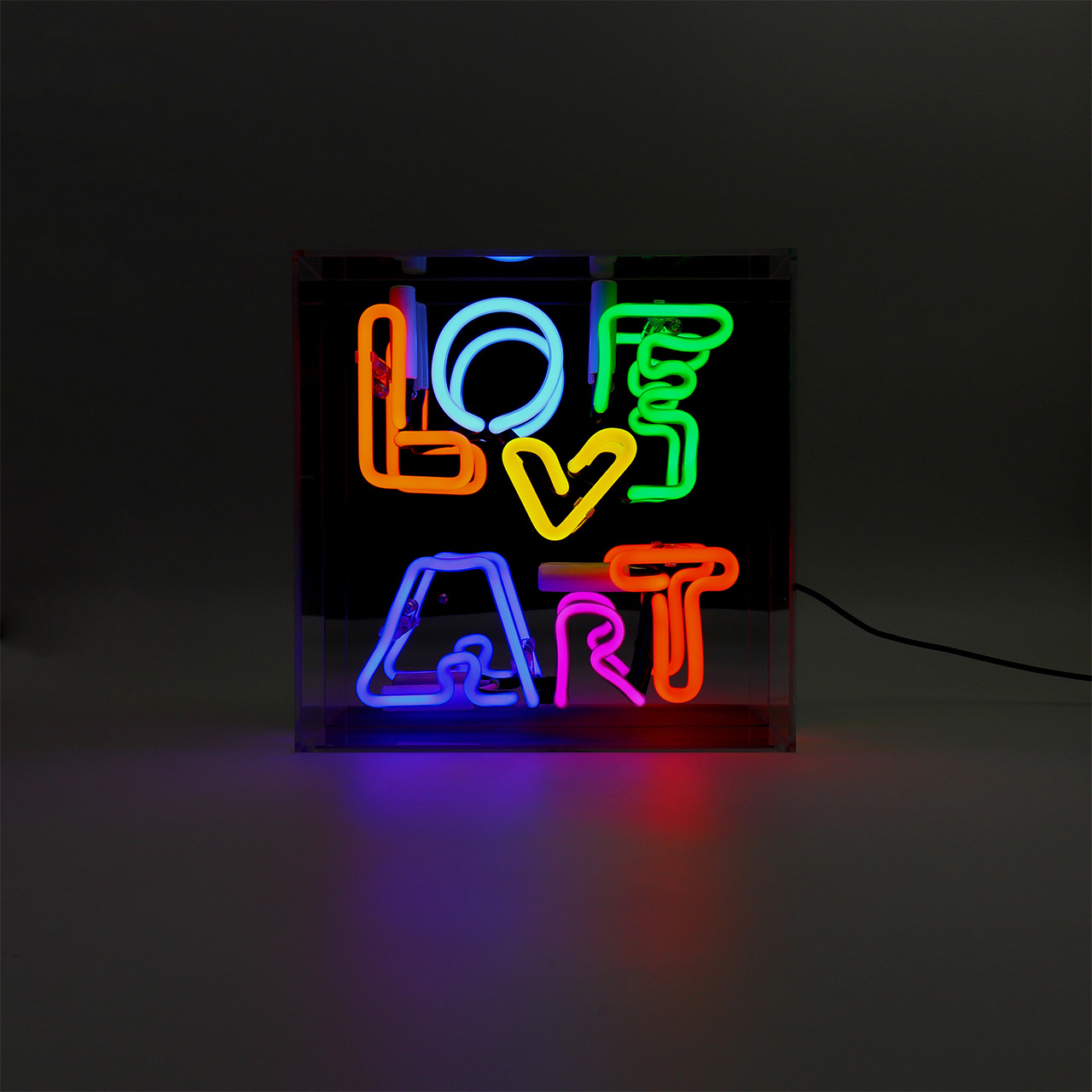 Neon Box Sign - Love Art, Licht, Neon