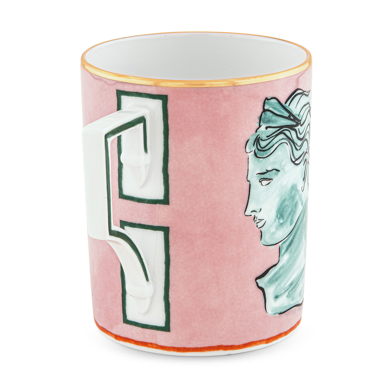 Mug 0.40 l pink, Pokal, Gesicht, Kopf, Person