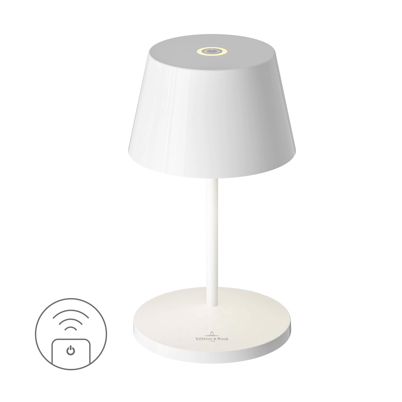 Table lamp LED 20 cm dimmable white ceramic, Lampe, Tischlampe, Lampenschirm