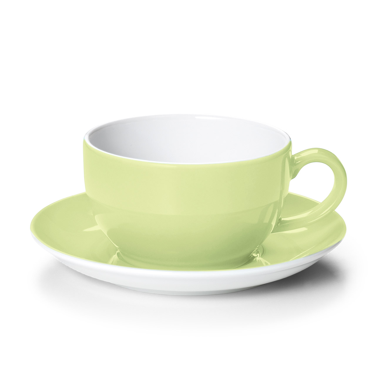 Dibbern 'Solid Color pistazie', Cappuccinotasse m. U. 0,30 l, Untertasse, Tasse