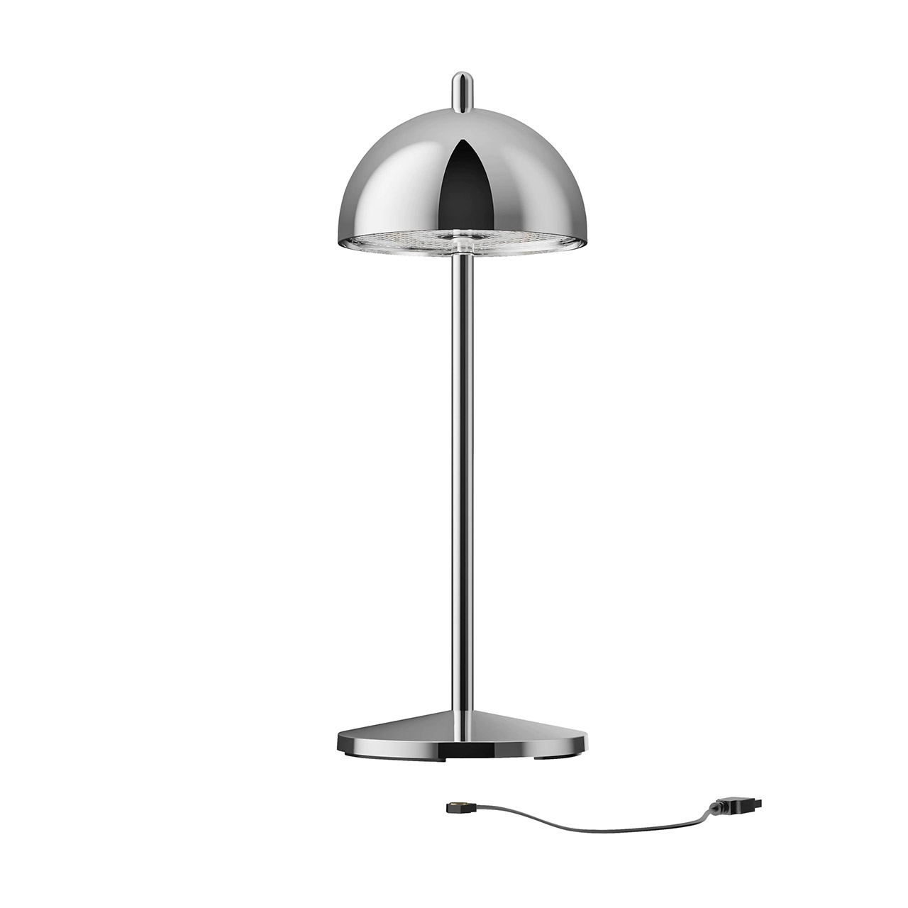 Table lamp LED 30 cm dimmable chrome, Lampe, Lampenschirm, Tischlampe