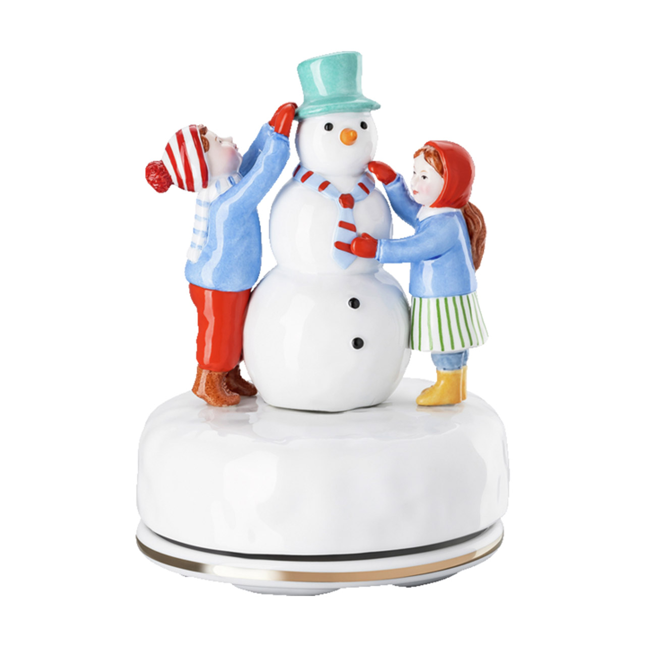 Musical box large "Oh, come, little children", Natur, Draußen, Figur, Winter, Schnee