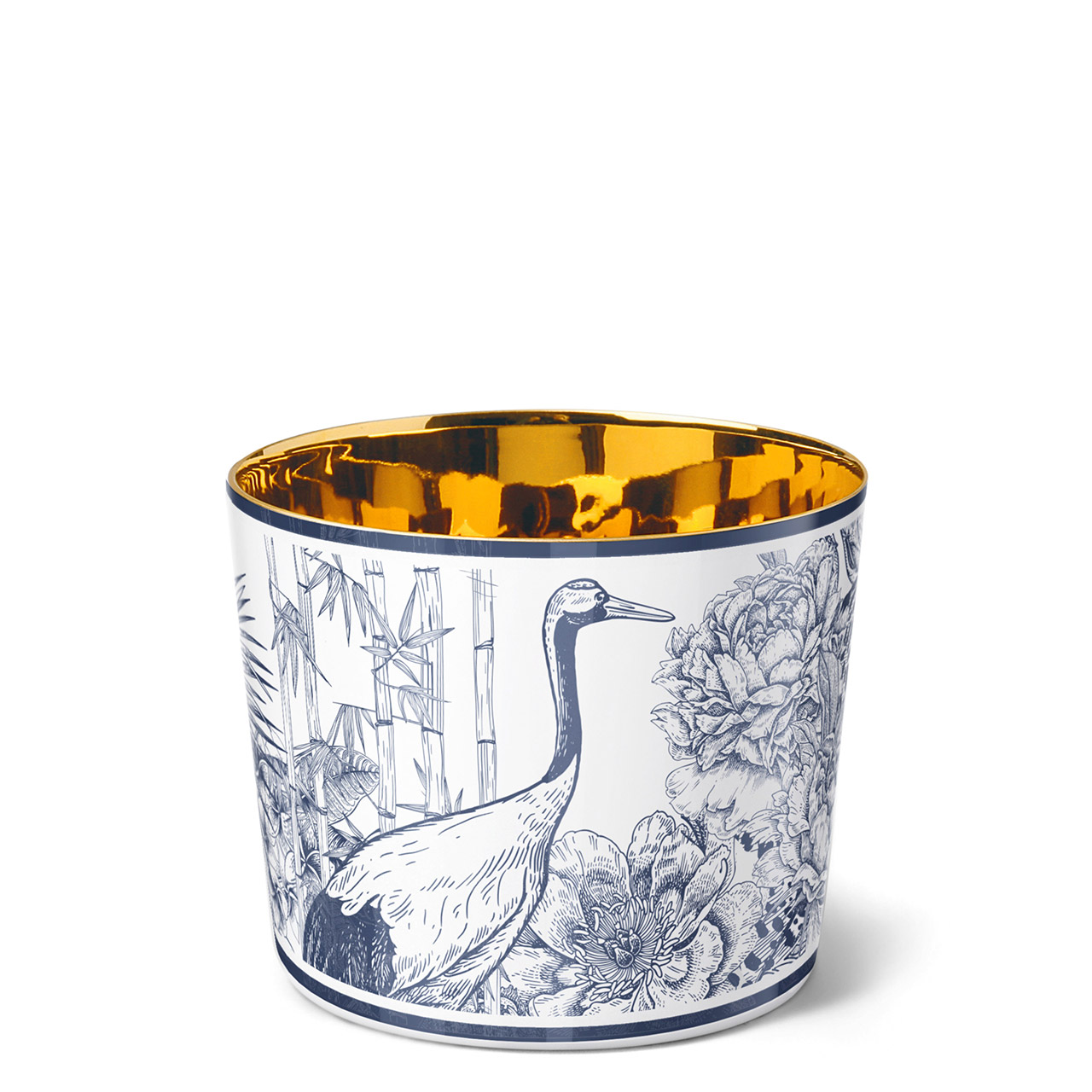 Champagne goblet Paraiso Blue Leopard, Porzellan, Töpferei, Tasse, Tier, Vogel