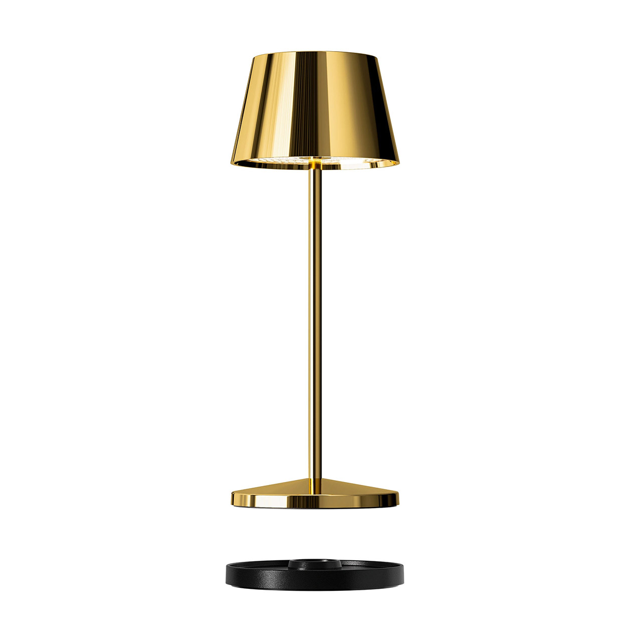 Table lamp LED 20 cm dimmable gold, Lampe, Tischlampe, Lampenschirm